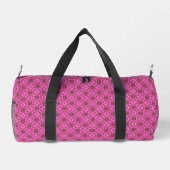 Rosa Arabesken-Stern-Blumen-Nahtloses Muster Duffle Bag (Rückseite)