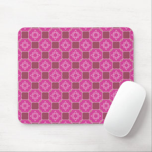 Rosa Arabesken-Stern-Blumen-Nahtloses Muster Mousepad