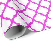 Rosa arabesque Muster Geschenkpapier (Rolleneckpunkt)