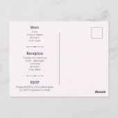 Rosa arabische Nächte Wasserfarbe Quinceñera Postkarte (Rückseite)