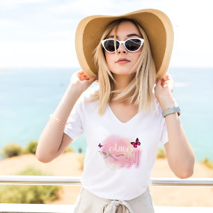 Rosa Arabisches Gute Nacht T-Shirt 