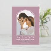 Rosa Arch Wedding Save the Date (Stehend Vorderseite)