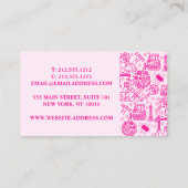 rosa Architektur-Blueprint-Engineeringmuster Visitenkarte (Rückseite)