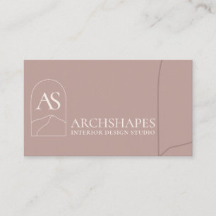 Rosa Architektur Geometrie Innenarchitektur Visitenkarte