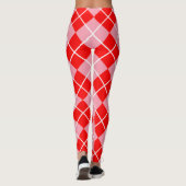 Rosa Argyle-Muster Leggings (Rückseite)