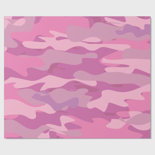 Rosa Armeefarbtarnung Weihnachtsfeiertag Geschenkpapier (Flach)