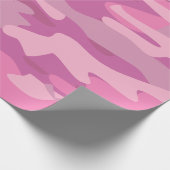 Rosa Armeefarbtarnung Weihnachtsfeiertag Geschenkpapier (Ecke)