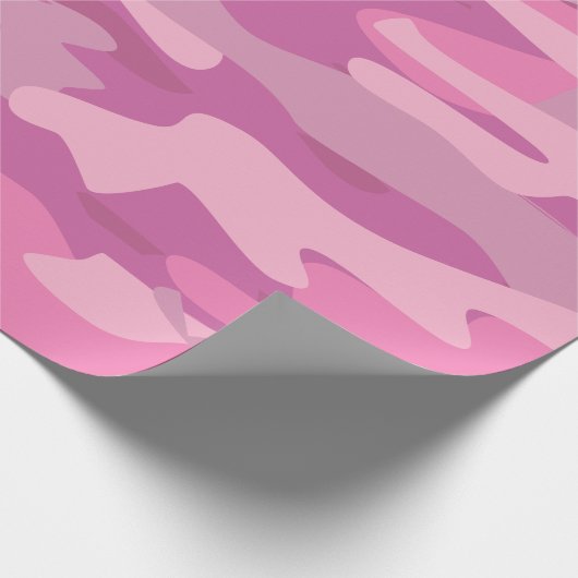 Rosa Armeefarbtarnung Weihnachtsfeiertag Geschenkpapier (Ecke)