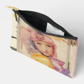 Rosa Art Deco Accessoire-Tasche Zubehörtasche (Offen)