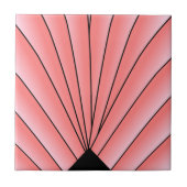 Rosa Art Deco Design Fliese (Vorderseite)