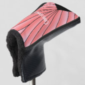 Rosa Art Deco Design Golf Headcover (3/4 Vorderseite)