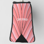 Rosa Art Deco Design Golf Headcover (Rotieren 90)