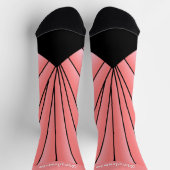 Rosa Art Deco Design Socken (Oben)