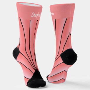 Rosa Art Deco Design Socken