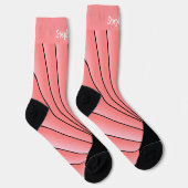 Rosa Art Deco Design Socken (Rechts)