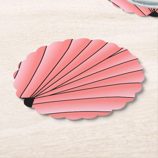 Rosa Art Deco Design Untersetzer (angewinkelt)