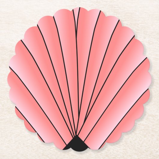 Rosa Art Deco Design Untersetzer (Vorderseite)