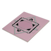 Rosa Art Deco Keramik Tile. Fliese (Seite)