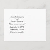Rosa Art Deco Rahmen Save the Date Postkarte (Rückseite)
