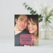 Rosa Art Deco Rahmen Save the Date Postkarte (Stehend Vorderseite)