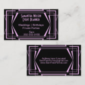 Rosa Art Deco Visitenkarte (Vorne/Hinten)