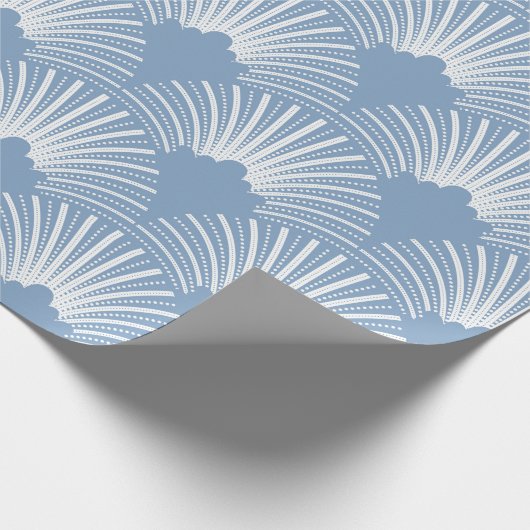 Rosa Art-Deko-Muster auf weißem Hintergrund Geschenkpapier (Ecke)