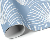 Rosa Art-Deko-Muster auf weißem Hintergrund Geschenkpapier (Rolleneckpunkt)