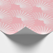 Rosa Art-Deko-Muster auf weißem Hintergrund Geschenkpapier (Ecke)