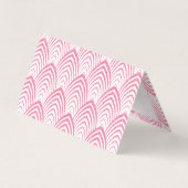 rosa Art-Geco Geometrisches Muster Visitenkarten (Rückseite)