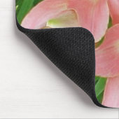 Rosa asiatische Lilien Mousepad (Ecke)