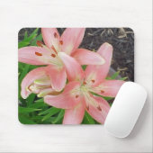 Rosa asiatische Lilien Mousepad (Mit Mouse)