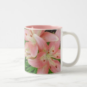 Rosa asiatische Lilien-Tasse Zweifarbige Tasse