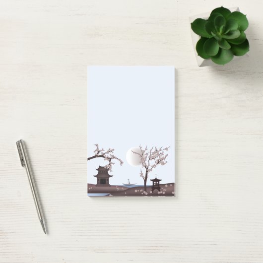 Rosa asiatische Wunderlandschaft Post-it Klebezettel (Büro)