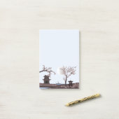 Rosa asiatische Wunderlandschaft Post-it Klebezettel (Auf Schreibtisch)