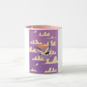 Rosa asiatischer Kranichvogel Tasse