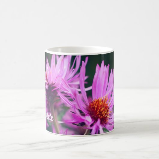 Rosa Aster-Blume Personalisiert Kaffeetasse (Mittel)