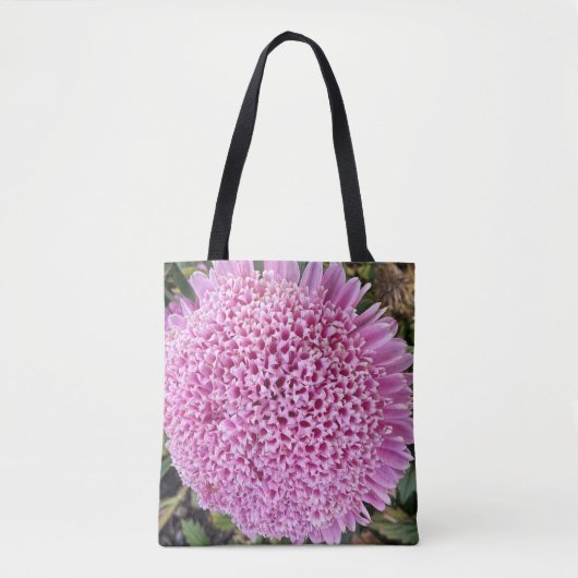 Rosa Aster Blumen-Schultertasche Tasche (Vorderseite)