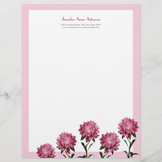 Rosa Astern Personalizable Briefkopf