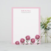 Rosa Astern Personalizable Briefkopf (Stehend Vorderseite)