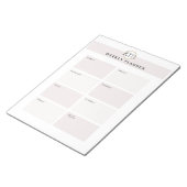 Rosa Ästhetik Professioneller Wochenplaner Notizblock (angewinkelt)