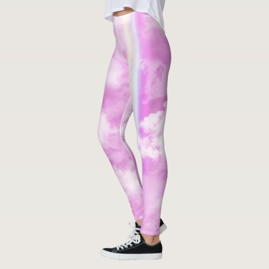 Rosa Ästhetik Rainbow Sky Leggings (Links)