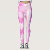 Rosa Ästhetik Rainbow Sky Leggings (Vorderseite)