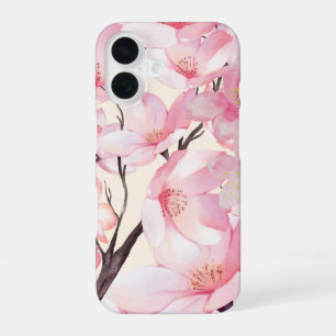 Rosa Ästhetik Sakura Cherry Blossom Rosa Blume iPhone 16 Hülle