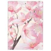 Rosa Ästhetik Sakura Cherry Blossom Rosa Blume Klemmbrett (Rückseite)