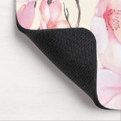 Rosa Ästhetik Sakura Cherry Blossom Rosa Blume Mousepad (Ecke)