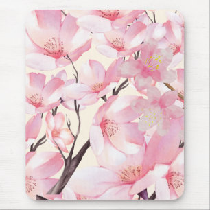 Rosa Ästhetik Sakura Cherry Blossom Rosa Blume Mousepad