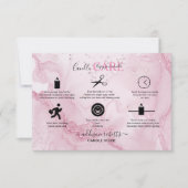 Rosa Ästhetische Kerzenhalle Dankeskarte (Vorderseite)