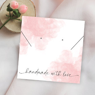 Rosa Ästhetische Logos Ohrringe für das Display de Quadratische Visitenkarte