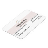 rosa ästhetische Visitenkarte Flexible Foto Magnet (Linke Seite)