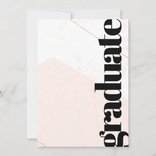 Rosa ästhetisches Foto-Abschlussankündigung Einladung